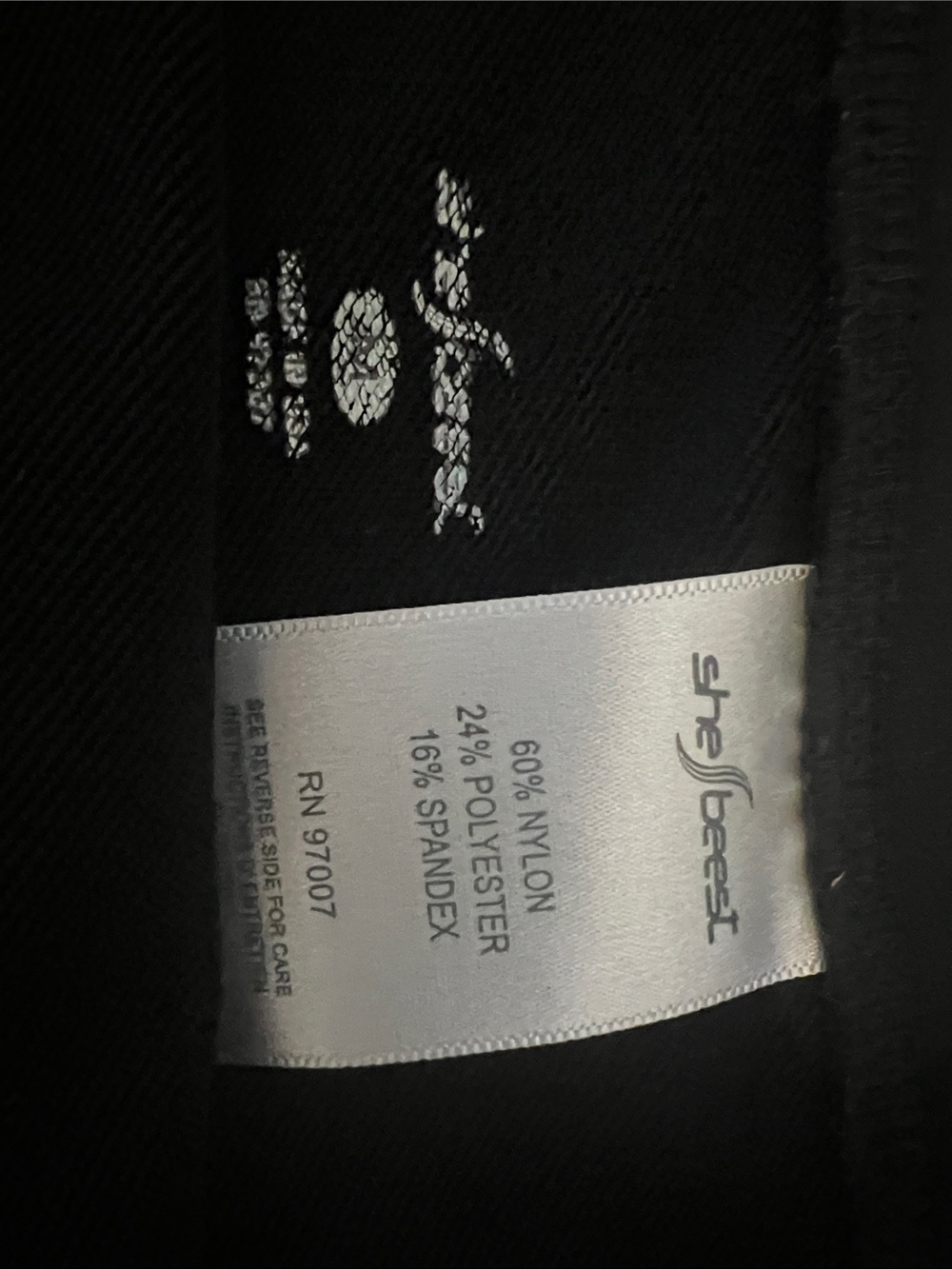 LNWOT SZ M shebeest Black Athletic/Cycling/Biking Wrap skirt - Picture 3 of 10